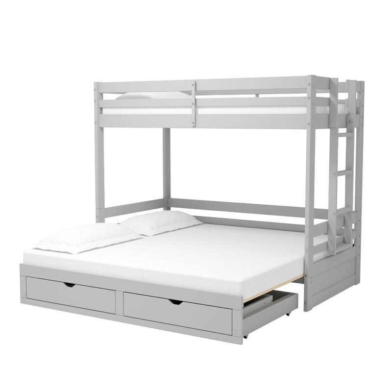 Bunk Bed And Storage Drawers Dove Gray, Bunk Bed With Space Underneath Argos