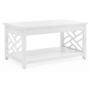 alaterre furniture coventry white wood coffee table