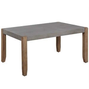 alaterre furniture newport 36l gray faux concrete and wood coffee table