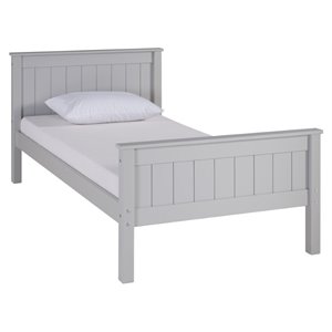 alaterre furniture harmony twin wood platform bed in dove gray