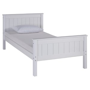 alaterre furniture harmony twin wood platform bed in white