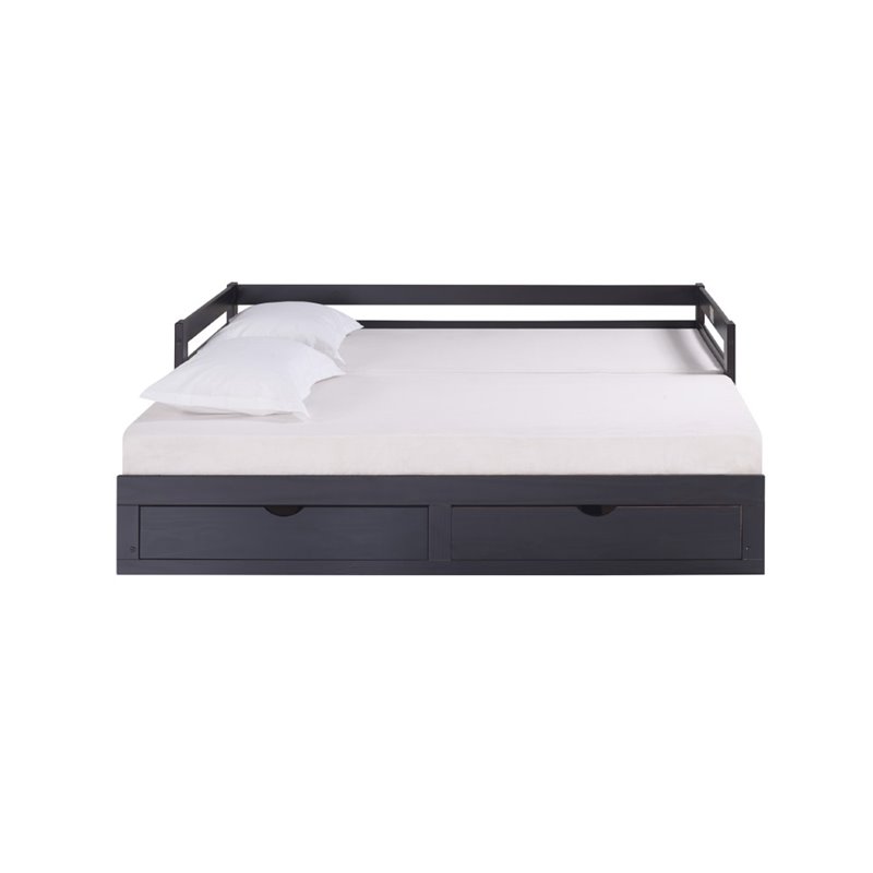 Alaterre Jasper Twin To King Extending, Espresso Twin Bed Frame With Storage Ikea
