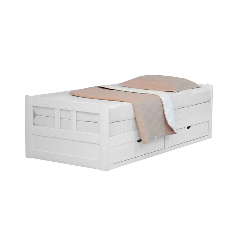 Alaterre Furniture Melody Twin to King Extendable Day Bed with Storage ...