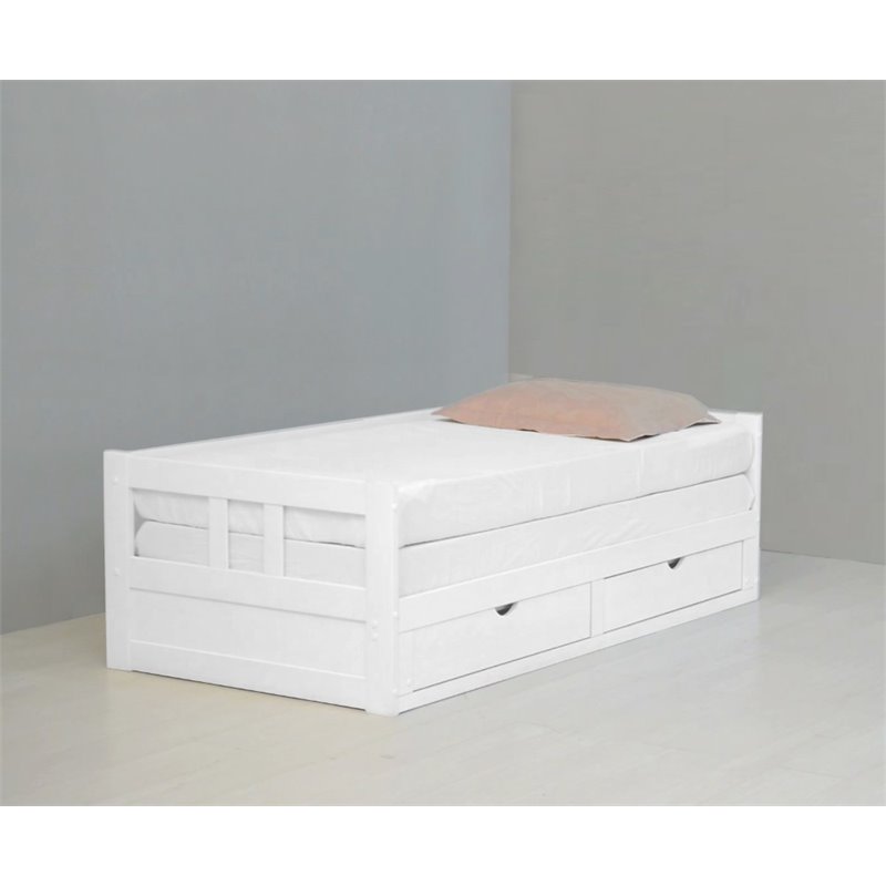 Alaterre Furniture Melody Twin to King Extendable Day Bed with Storage