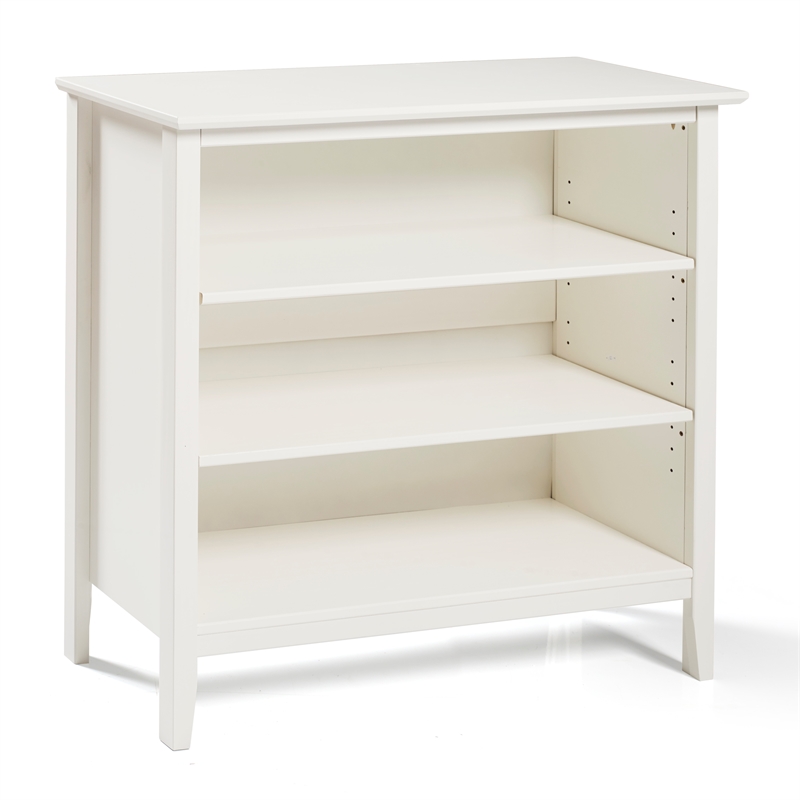 Alaterre Furniture Simplicity Wood 34, White Three Shelf Bookcase