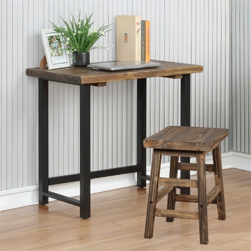 alaterre furniture pomona metal and solid wood desk