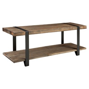 alaterre furniture modesto 48 metal and reclaimed wood wall coat hook with bench