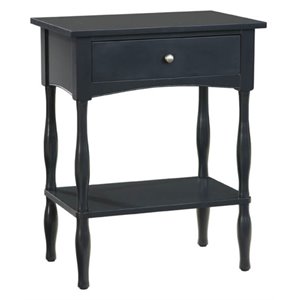 alaterre furniture shaker cottage wood end table in charcoal gray