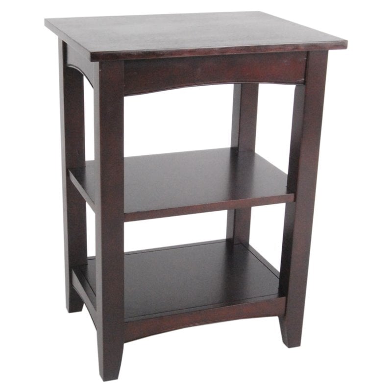 Alaterre Furniture Shaker Cottage 2Shelf End Table in Espresso Cymax Business