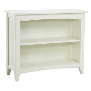 alaterre furniture shaker cottage wood bookcase in ivory