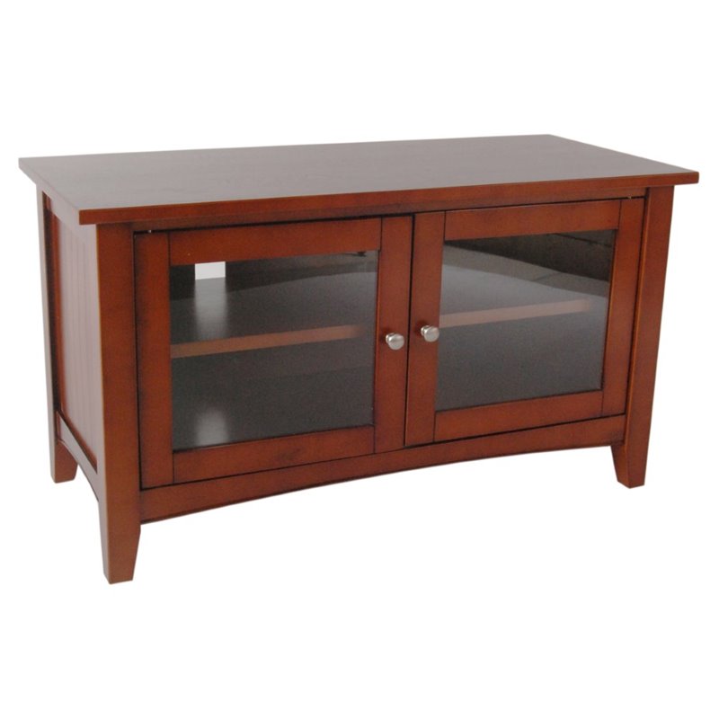 Alaterre Furniture Shaker Cottage 36 Wood TV Stand in Cherry
