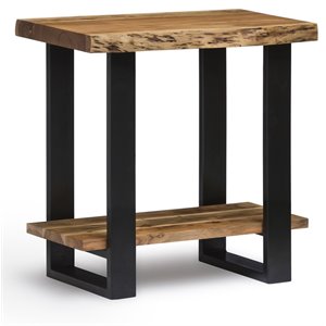 alaterre furniture alpine natural live edge wood end table