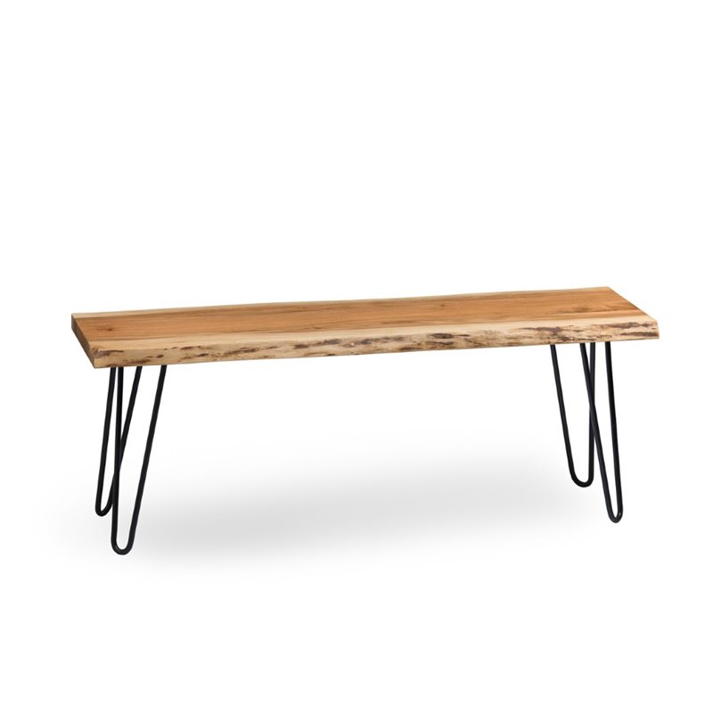 Alaterre Furniture Hairpin Natural Live Edge 48