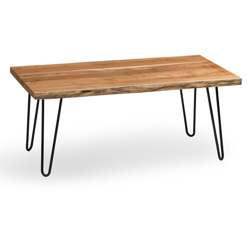 Hairpin Natural Live Edge Wood with Metal 48