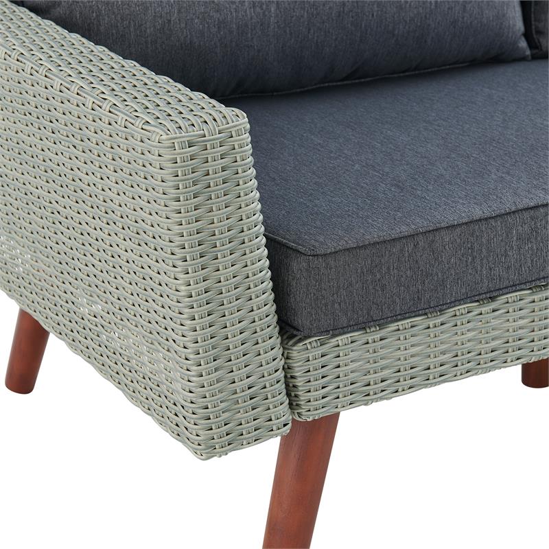 Albany All-Weather Wicker / Rattan Outdoor Gray Sofa with 26