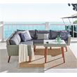 Albany All-Weather Wicker / Rattan Outdoor Gray Sofa with 26