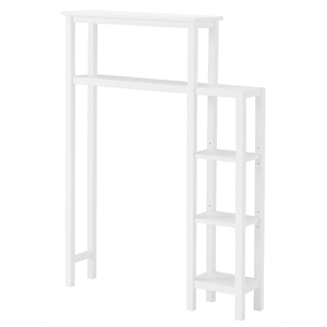 dover over toilet white wood bathroom organizer with side shelving