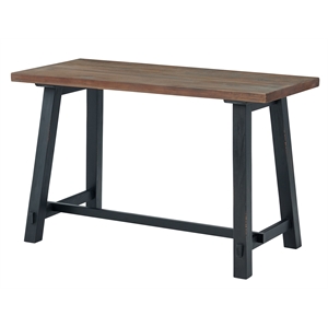adam 48 inch wide solid wood desk with black legs