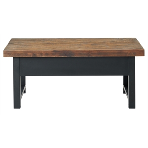 pomona 42 inch w brown wood coffee table w/lift top and storage