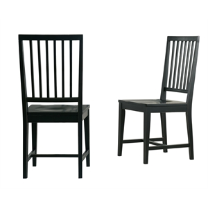 alaterre furniture vienna wood dining chairs - black (set of 2)