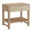 Alaterre Furniture Arden 2-Drawer Light Driftwood Pine Open Shelf Nightstand