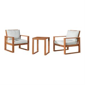 grafton eucalyptus wood 3-piece set with two outdoor chairs and cocktail table