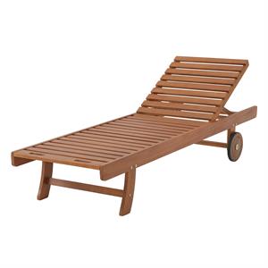 alaterre furniture caspian eucalyptus wood outdoor lounge chair