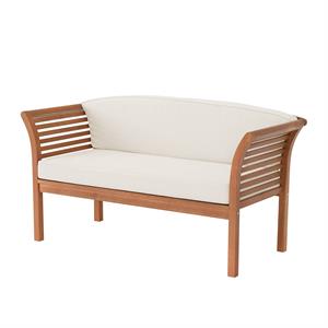 alaterre furniture stamford eucalyptus wood outdoor bench with cushions