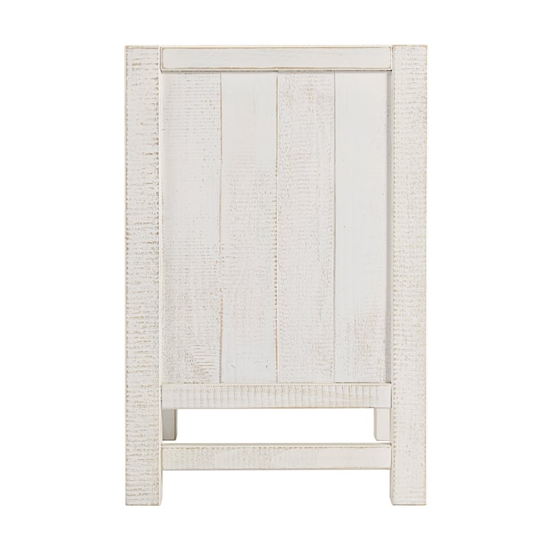 Windsor 4-Piece Bedroom Set with Slat Twin Bed 2 Nightstands and Chest - White