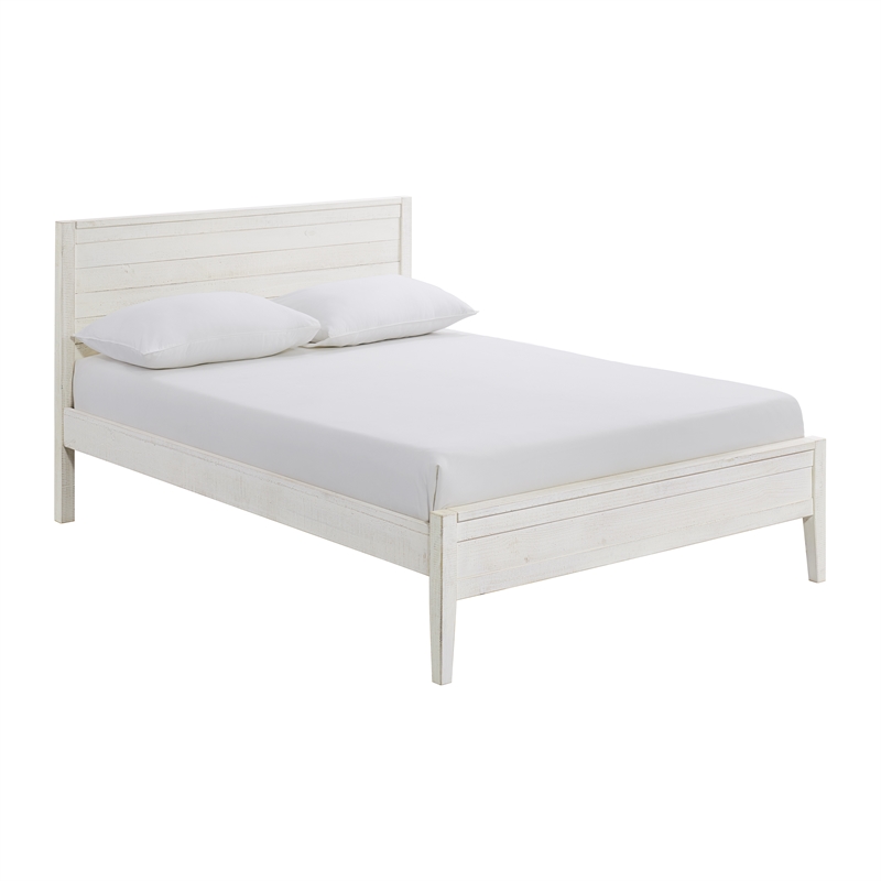 Windsor4-Piece Bedroom Set with Panel Full Bed 2 Nightstands and Chest - White