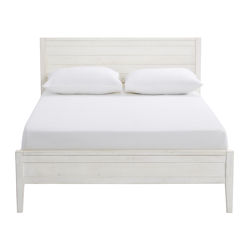 Windsor4-Piece Bedroom Set with Panel Full Bed 2 Nightstands and Chest - White