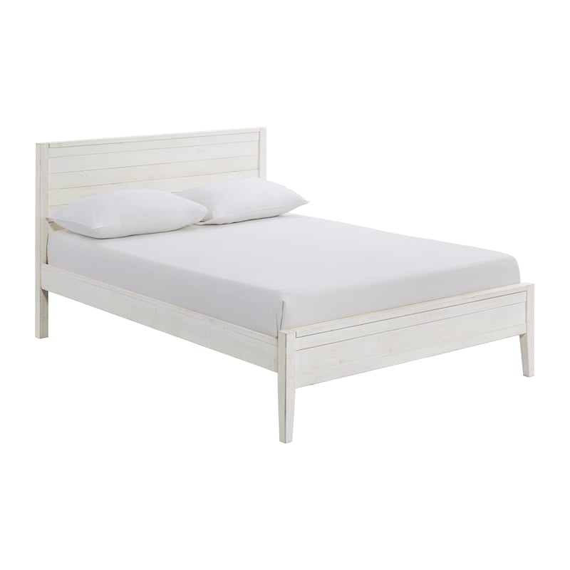 Windsor 4-Piece White Wood Panel Full Bed 2 Nightstands and 6-Drawer Dresser