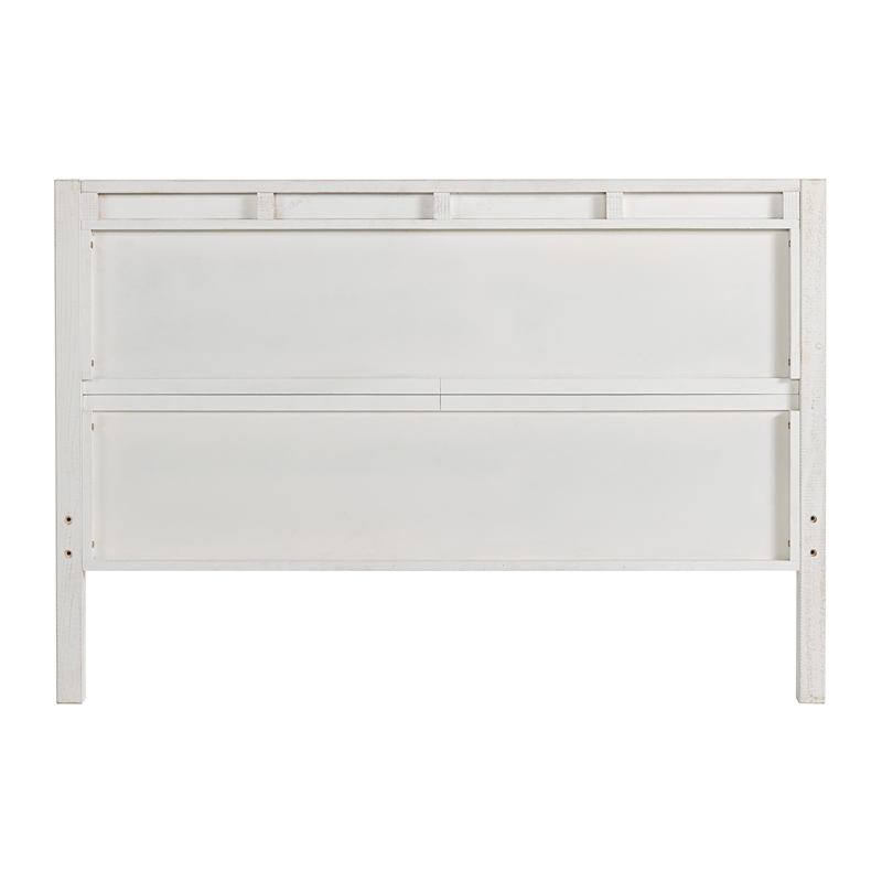 Windsor 4-Piece White Wood Panel Full Bed 2 Nightstands and 6-Drawer Dresser