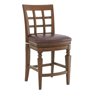alaterre furniture napa counter height stool with back - mahogany