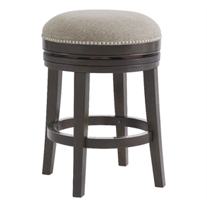 alaterre furniture clara swivel counter height stool - dark brown
