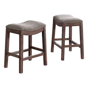 alaterre furniture williston dark brown wood counter height stool - set of 2