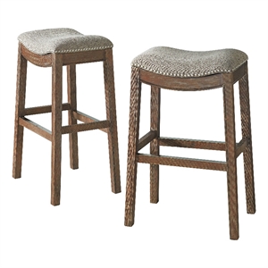 alaterre furniture williston bar height stool - dark brown - set of 2