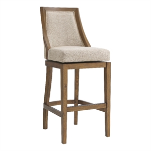 alaterre furniture ellie bar height stool with back - brown
