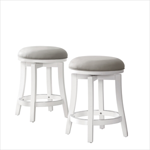 alaterre furniture ellie counter height stool - white - set of 2