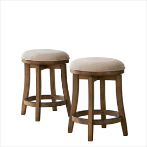 alaterre furniture ellie counter height stool - brown - set of 2