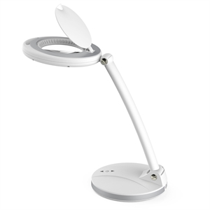 waylon white 13.8 inches magnifying led desk lamp
