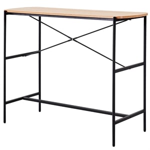 querencia 36 in. beige bar table with steel legs