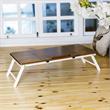 Lada Foldable Laptop Tray with Acacia Top and White Legs in Beige and White