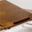 Lada Foldable Laptop Tray with Acacia Top and White Legs in Beige and White