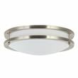 12 in. 1-Light Satin Nickel Finish Smart LED Ceiling Light Flush Mount