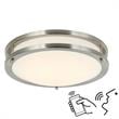 12 in. 1-Light Satin Nickel Finish Smart LED Ceiling Light Flush Mount