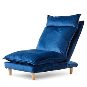 bake floor recliner sofa in blue