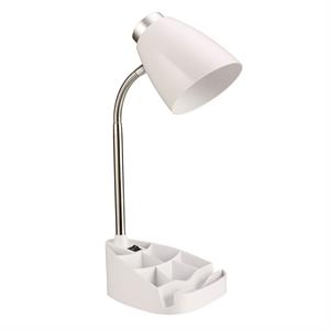 15.4 inches white desk lamp with penholder