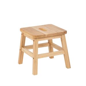Sybelle 12 in. Natural Backless Solid Rubber Wood Conductor Stool