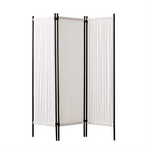 Querencia 4.3 ft. White 3-Panel Folding Room Divider